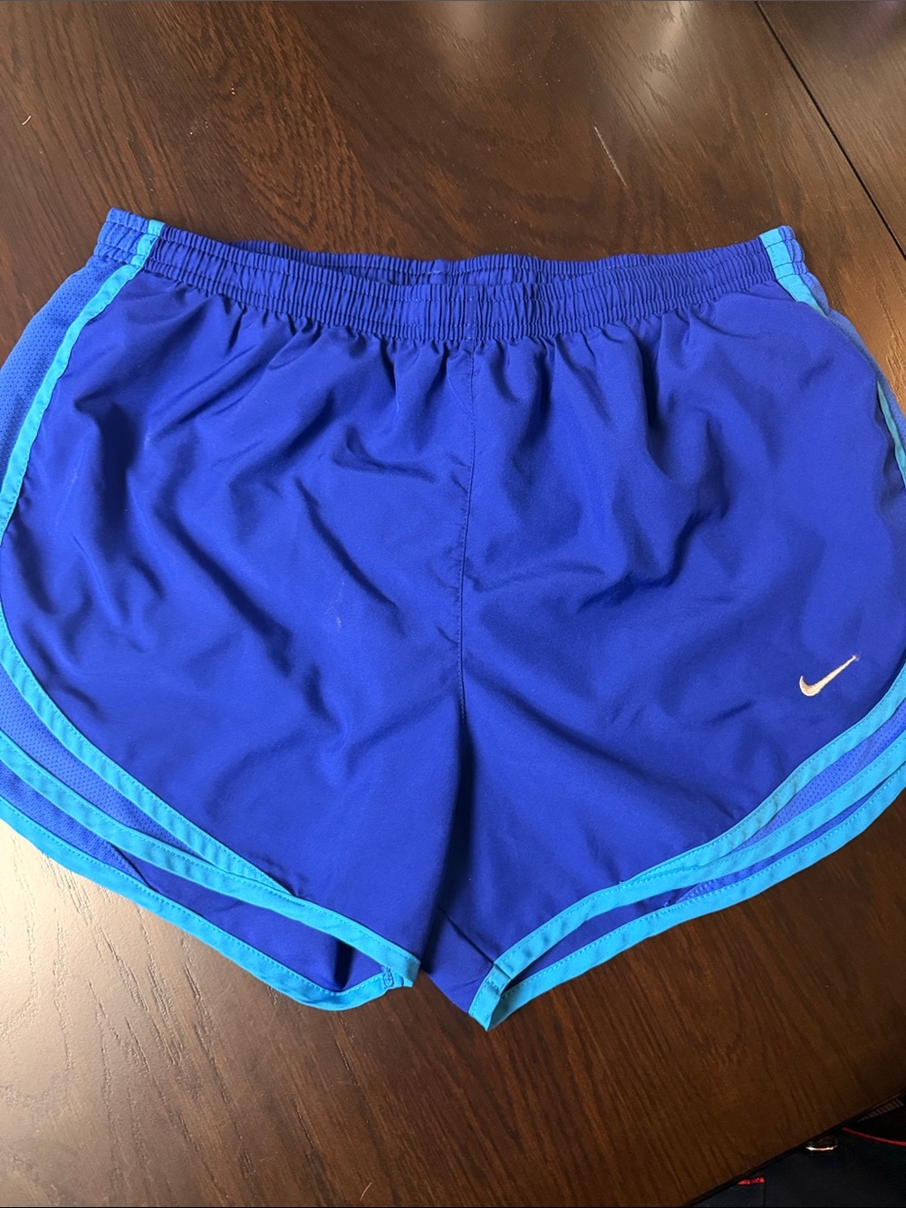 Nike Women’s Royal Blue Athletic Shorts with Light Blue Trim